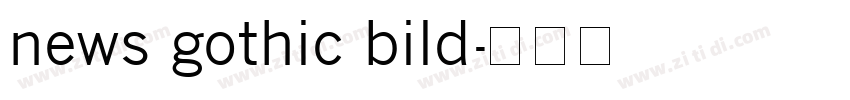 news gothic bild字体转换